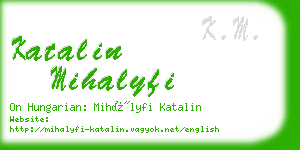 katalin mihalyfi business card